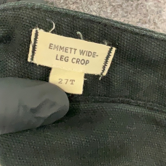 Madewell Emmett Black Wide Leg Crop Pants Size 27 Tall - Picture 9 of 9